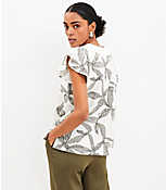 Ribbon Stitched Flutter Sleeve Top carousel Product Image 3