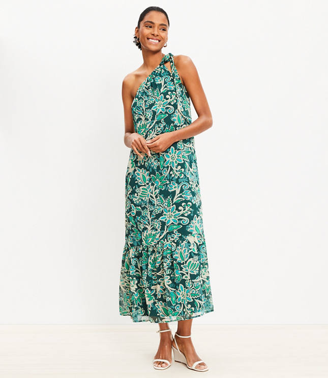 Tall Bloom Crossover Halter Dress