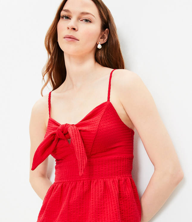 Textured Tie Front Cami