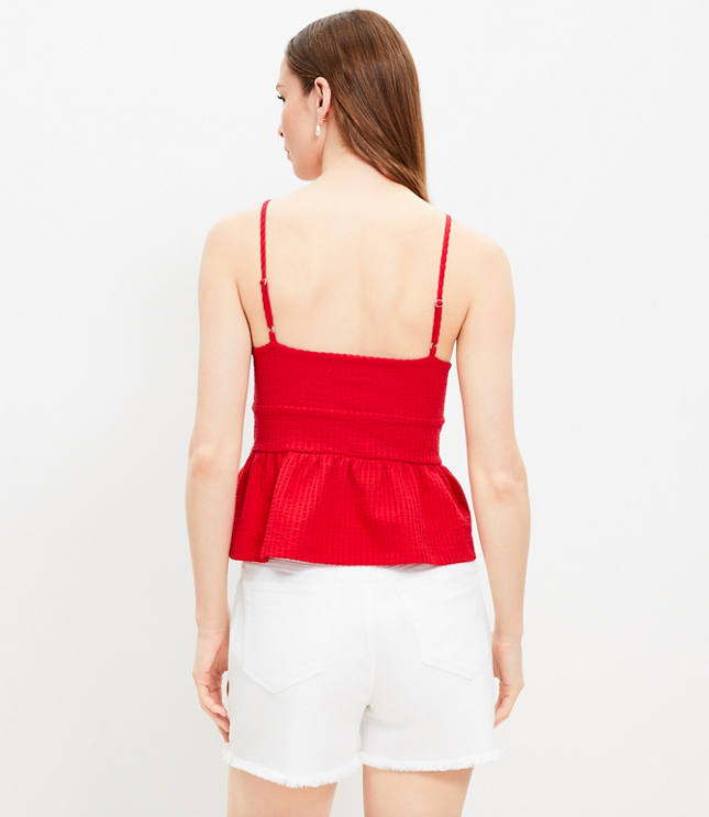 Textured Tie Front Cami