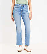 Petite Flap Coin Pocket High Rise Kick Crop Jeans in Luxe Medium Wash carousel Product Image 1