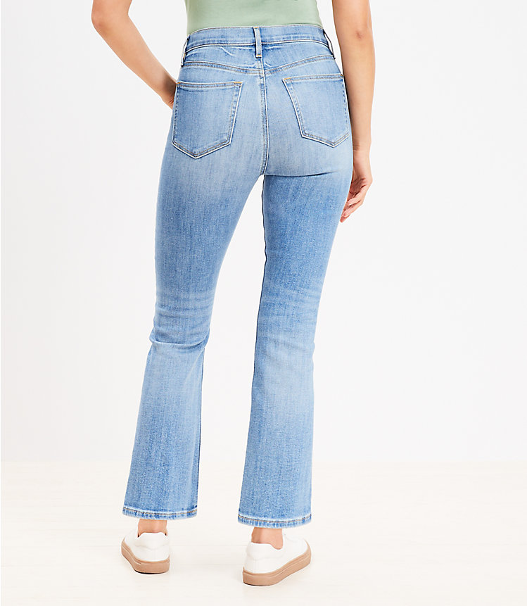 Petite Flap Coin Pocket High Rise Kick Crop Jeans in Luxe Medium Wash image number 2