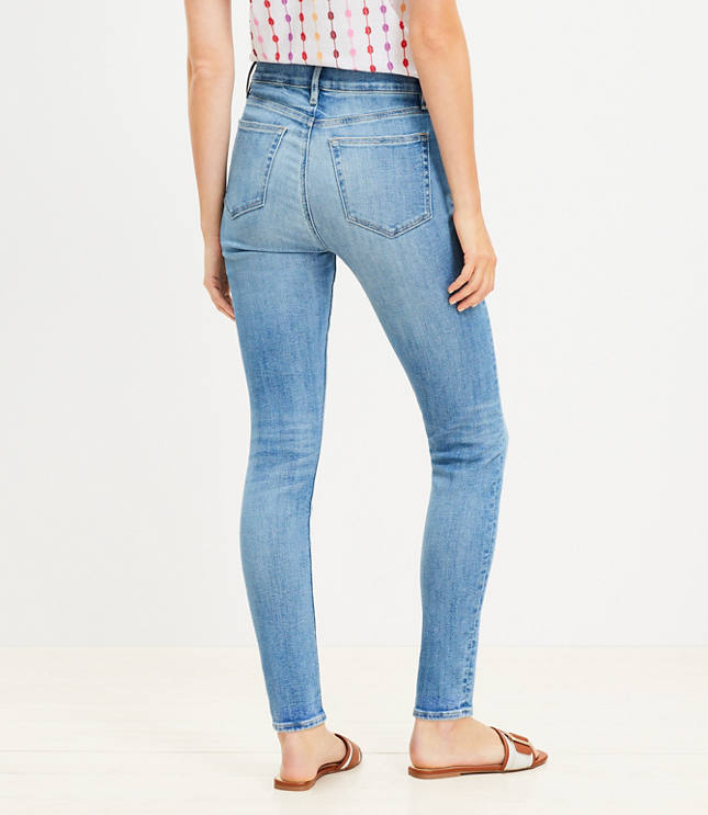 Jeans Femme Skinny Court (crop) LOFT - Taille 4P (27), Couleur Bleu, Neuf Avec étiquettes