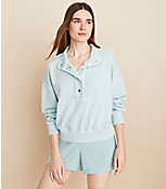 Lou & Grey Snap Cozy Cotton Terry Sweatshirt carousel Product Image 2