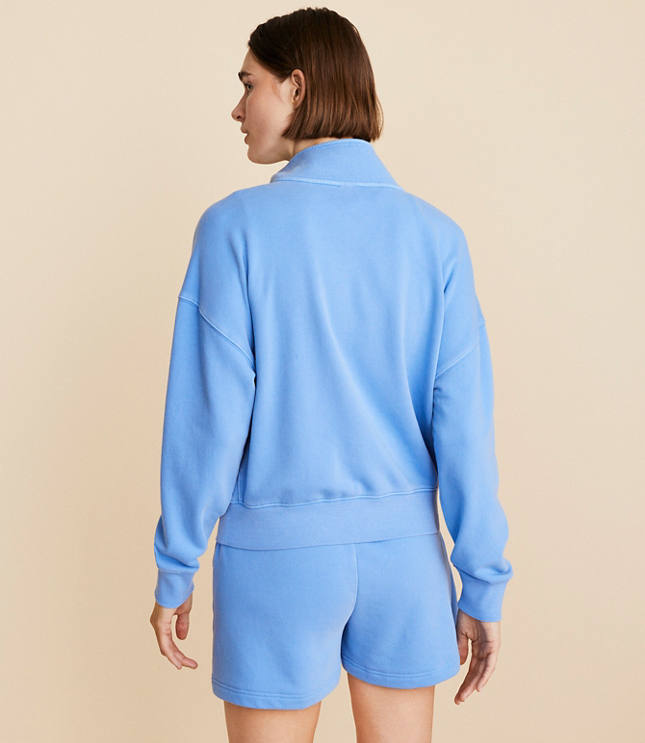 Lou & Grey Snap Washed Cozy Cotton Sweatshirt