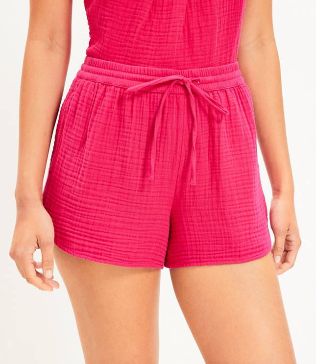 LOFT Beach Triple Cloth Drawstring Shorts