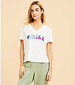 Lou & Grey Chill Soft Jersey V-Neck Tee carousel Product Image 1