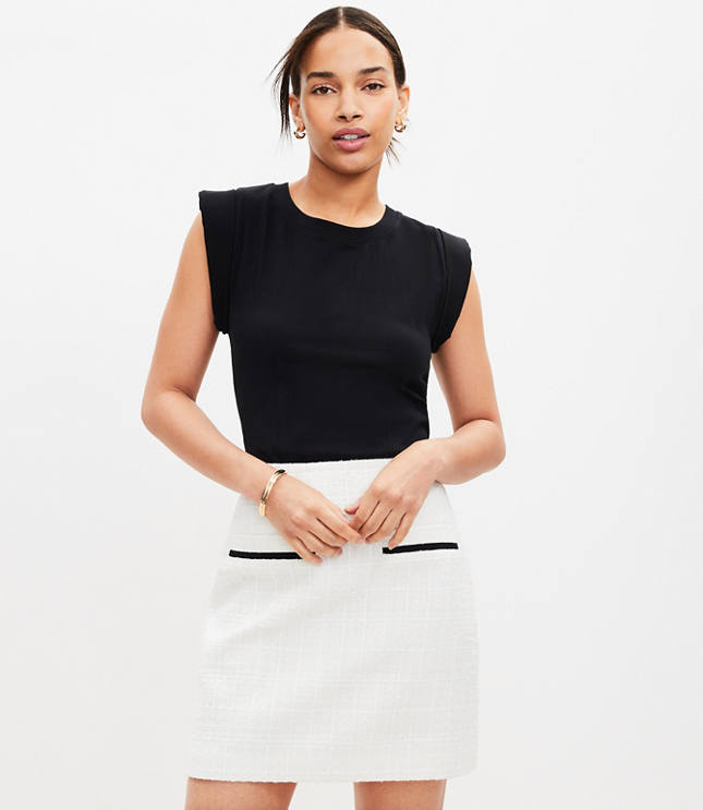 Petite Tweed Pocket Skirt