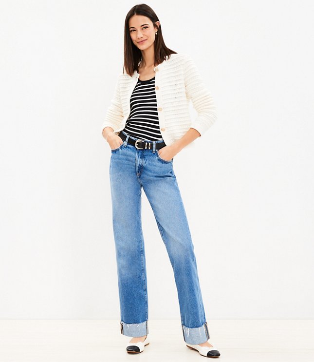 Petite Slouchy Boyfriend Jeans in Classic Mid Wash
