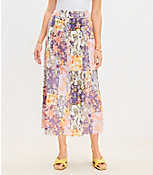 Petite Floral Seamed Midi Skirt carousel Product Image 2