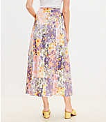 Petite Floral Seamed Midi Skirt carousel Product Image 3