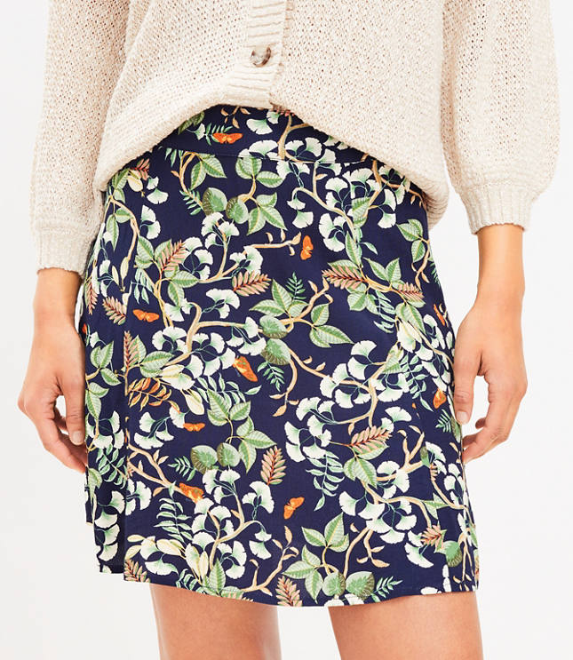 Petite Leafed Seamed Skirt