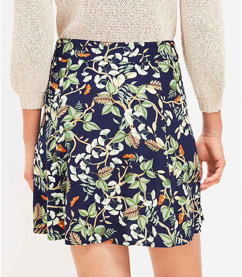 Petite Leafed Seamed Skirt