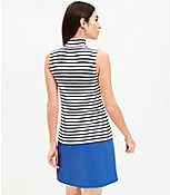 Striped Perfect Ribbed Mock Neck Tank Top carousel Product Image 4