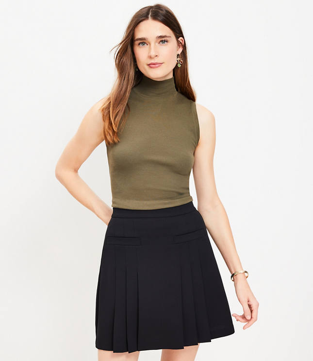 Petite Pleated Pocket Skirt