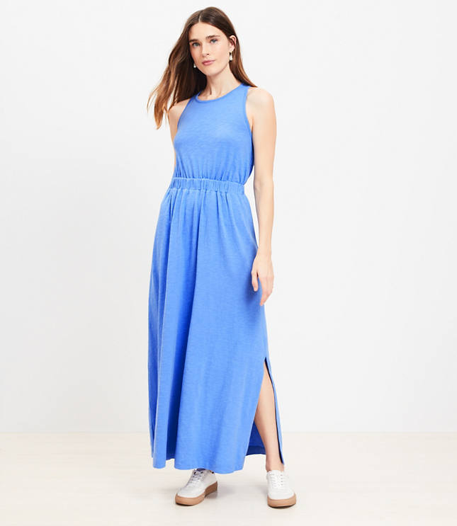 Petite Crossover Back Maxi Tank Dress