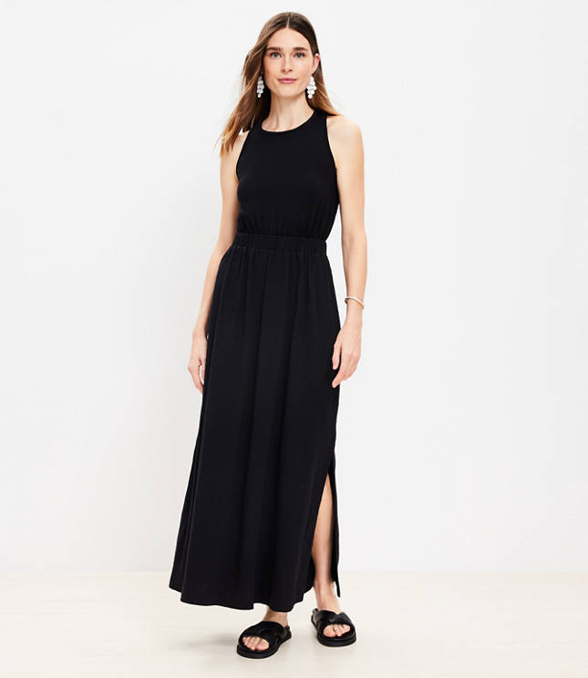 Petite Crossover Back Maxi Tank Dress