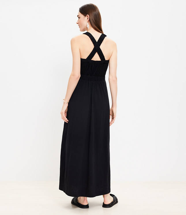 Petite Crossover Back Maxi Tank Dress