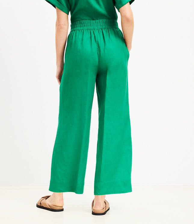 Zara, Pants & Jumpsuits, Zara Greensatin Wide Leg Trousers Size Xs