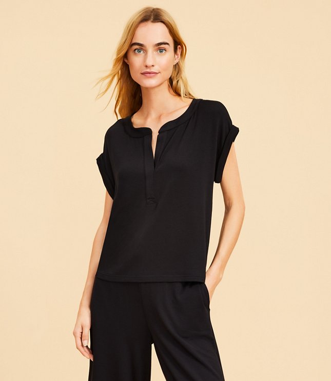 Petite Henley Tops | Loft