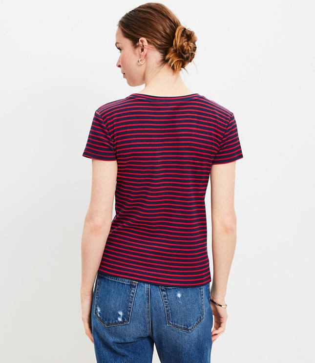 Yacht Club Stripe Ribbed Tee