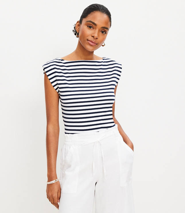 Striped Boatneck Tee