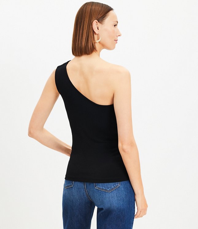 Crepe One Shoulder Top