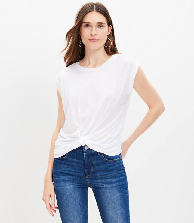 Knotted Muscle Tank Top - image 2