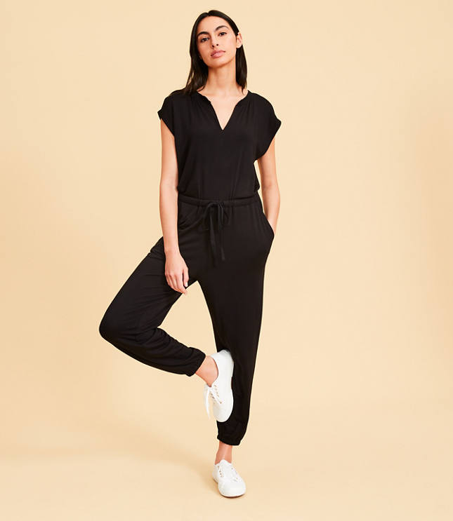 Petite Lou & Grey Signaturesoft Split Neck Jumpsuit