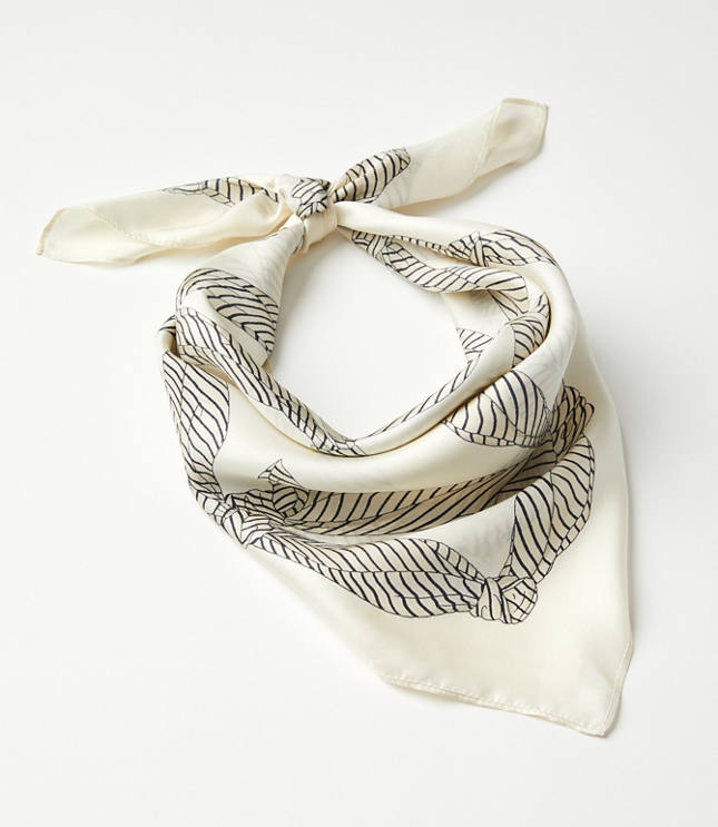 Ribbon Square Silk Scarf