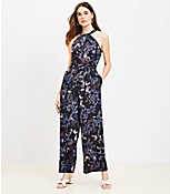 Dotted Foliage Halter Jumpsuit carousel Product Image 1
