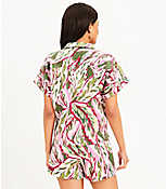 LOFT Beach Palm Linen Shirt carousel Product Image 3