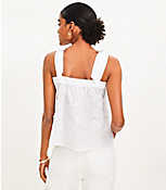 Petite Embroidered Tie Strap Tank Top carousel Product Image 3