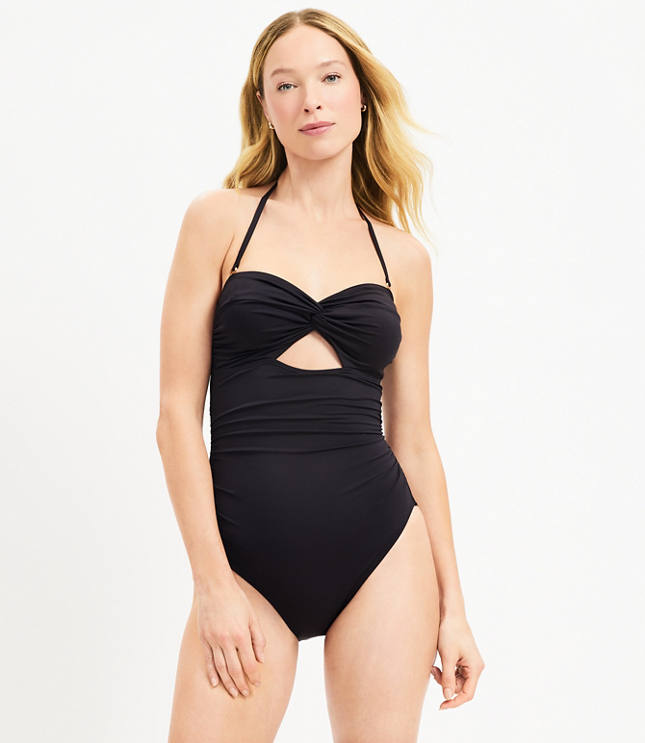 Twist Bandeau One-Piece | Navy