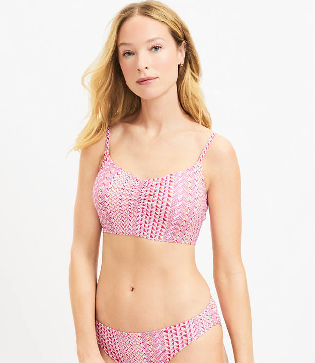 LOFT Beach Cinched Front Cropped Bikini Top