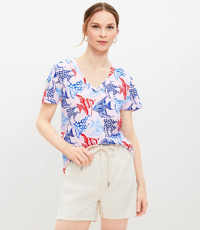 Fish Everyday V-Neck Tee