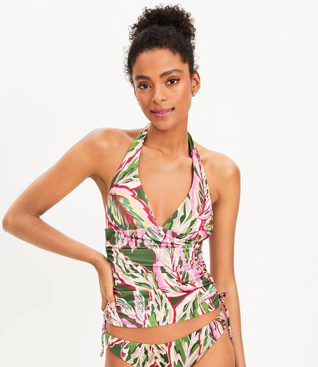 LOFT Beach Side Tie Halter Tankini Top