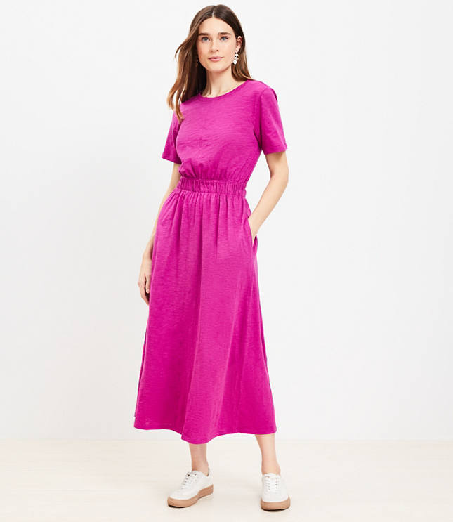 Tiered Cami Midi Dress in Modal-Cotton