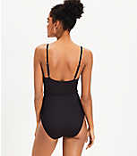 LOFT Beach Ribbed Belted One Piece Swimsuit carousel Product Image 3