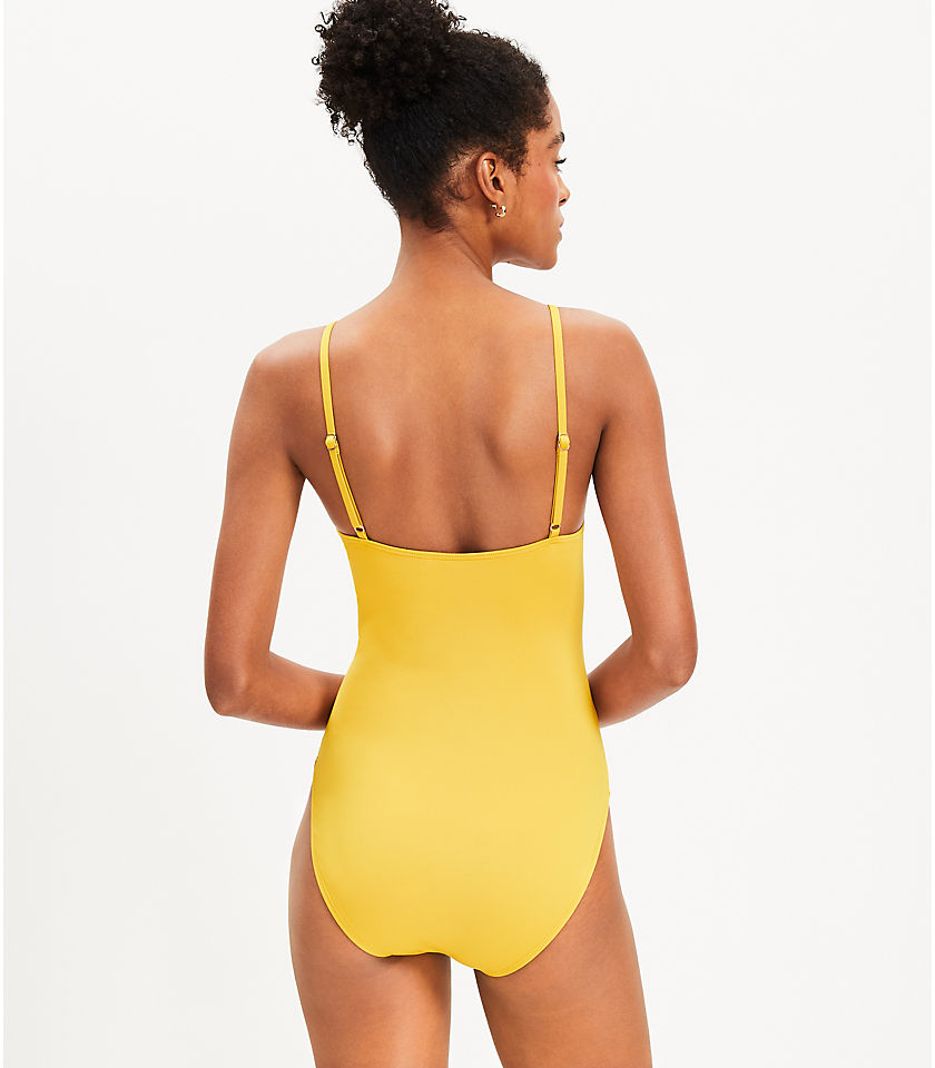 LOFT Beach Cinched Front One Piece Swimsuit