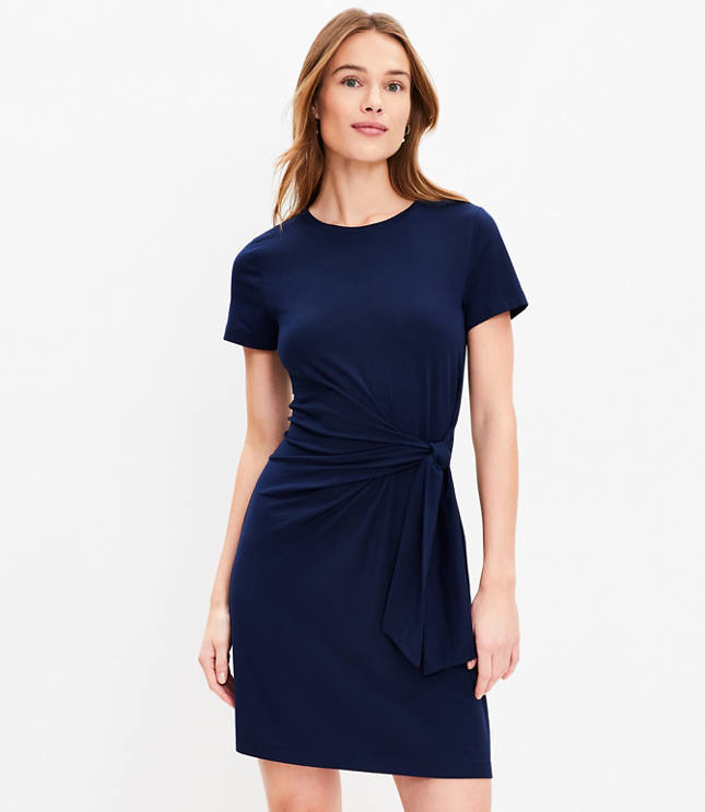 Petite Side Tie Shift Dress