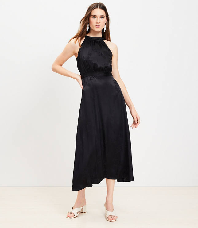 Crinkle Tiered One Shoulder Maxi Dress - Black