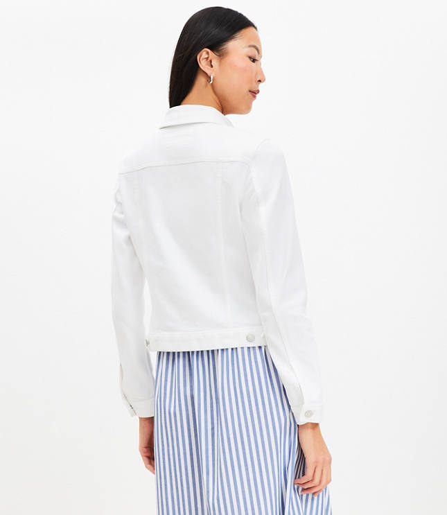 Denim Trucker Jacket in White
