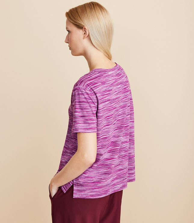 Lou & Grey Spacedye Soft Jersey V-Neck Tee