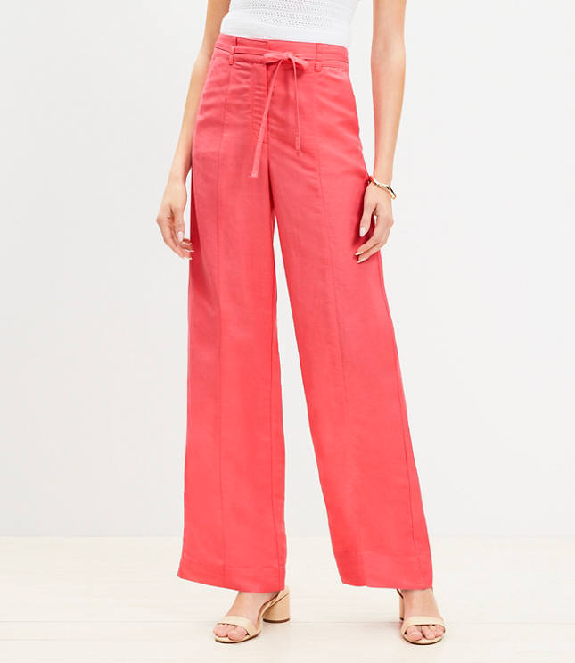 Cotton Linen Straight Pants