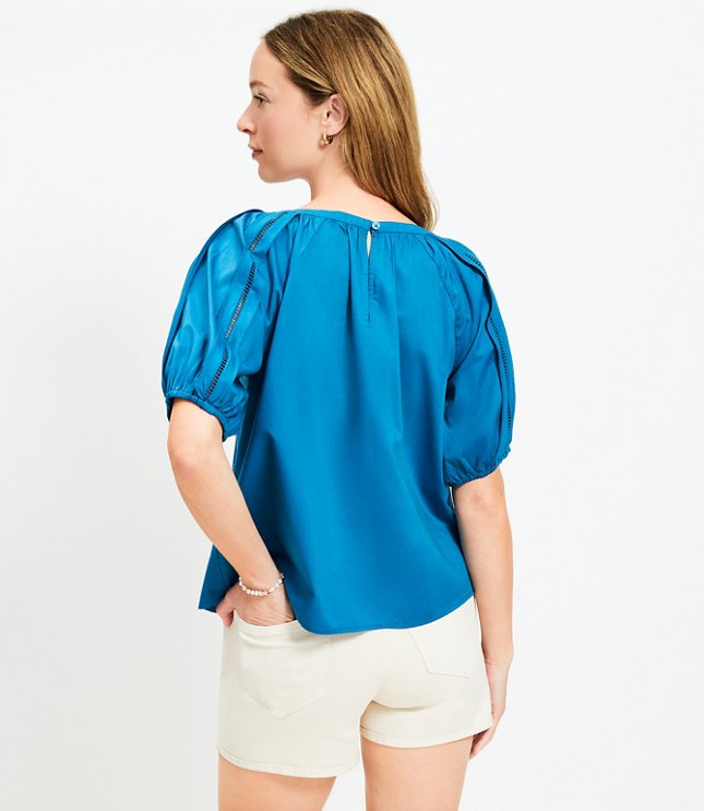 Cutout Raglan Sleeve Blouse