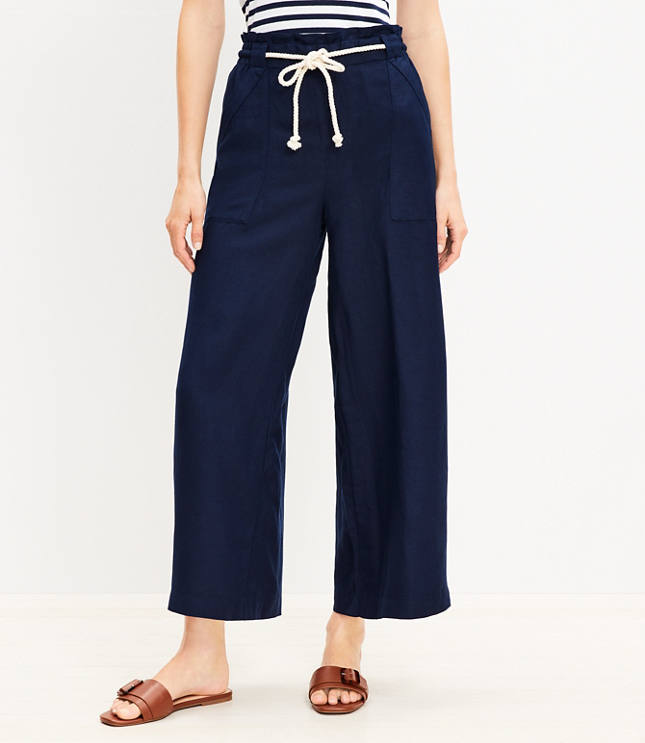 Tall Breezy Wide Leg Pants in Linen Blend