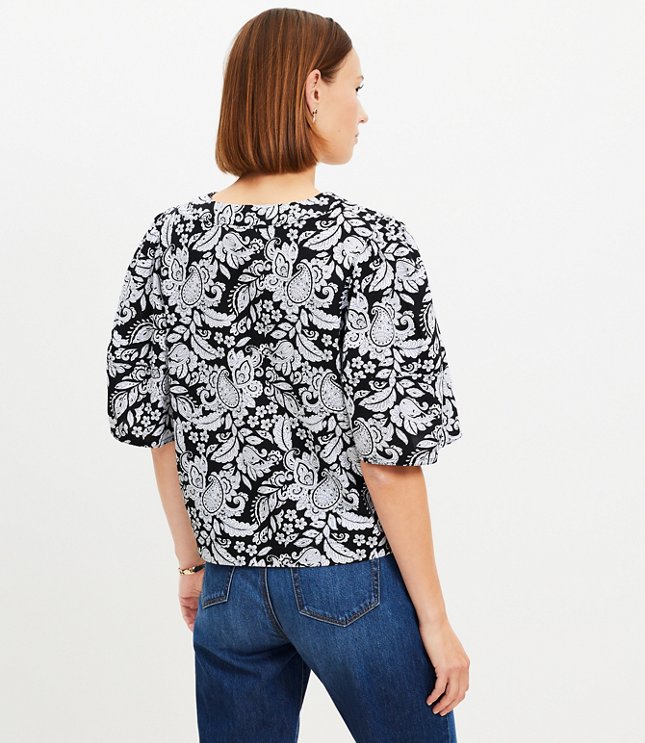 Paisley Bell Sleeve Blouse