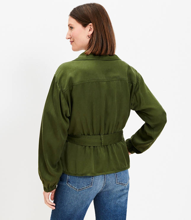 Petite Tie Waist Utility Jacket