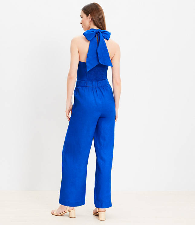 LOFT Beach Linen Halter Jumpsuit